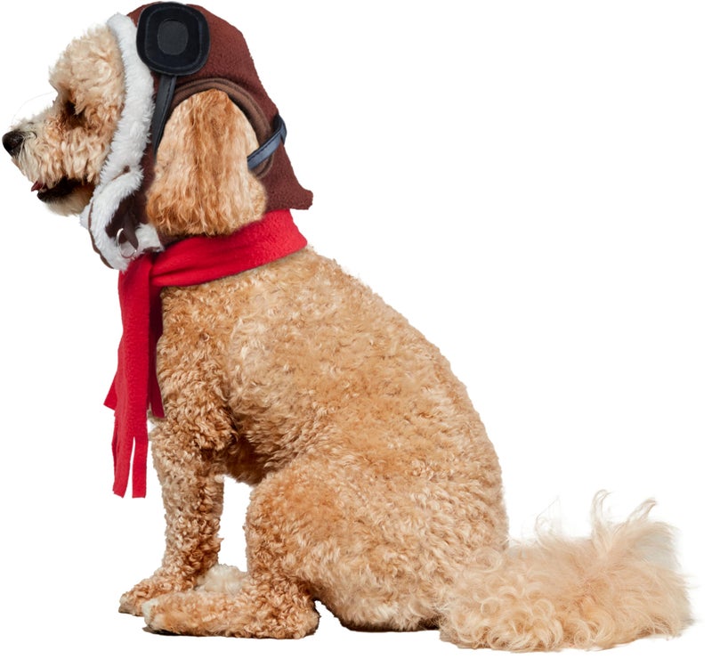 Rubies Aviator Pet Hat & Scarf Set for Dogs or Cats, M/L - Image 4